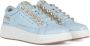 Emanuelle Vee July Strass Leren Sneakers Blue Dames - Thumbnail 4