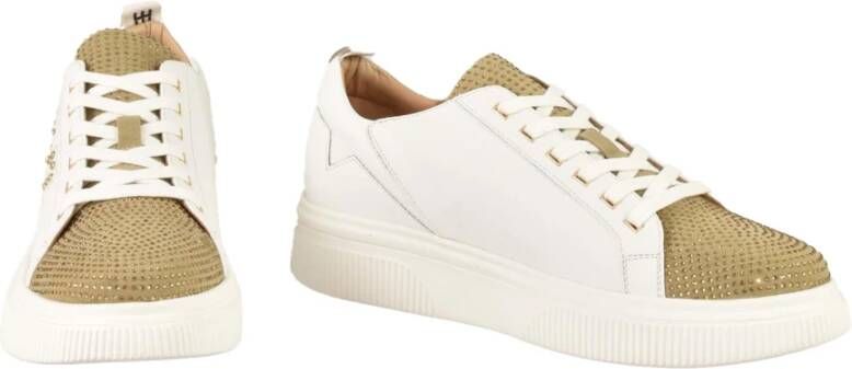 Emanuelle Vee Leren Sneakers met Rubberen Zool White Dames