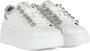 Emanuelle Vee Leren Sneakers met Strass en Glitter White Dames - Thumbnail 4