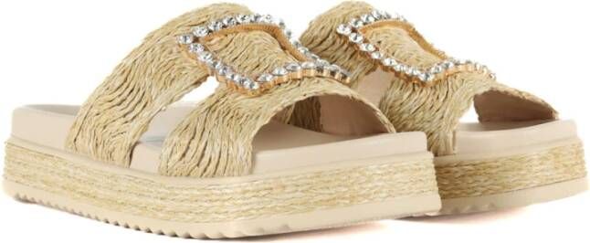 Emanuelle Vee Sliders Beige Dames