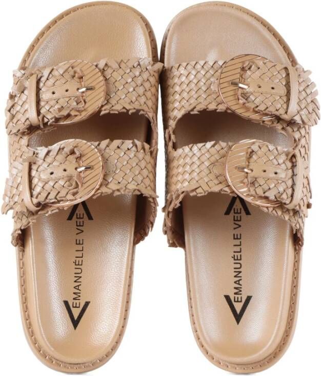 Emanuelle Vee Sliders Beige Dames