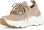 Emanuelle Vee Sneakers van stretchstof met strass Beige Dames - Thumbnail 2