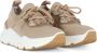 Emanuelle Vee Sneakers van stretchstof met strass Beige Dames - Thumbnail 4