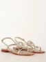 Emanuelle Vee Sprankelende Strass Leren Platte Sandalen Yellow Dames - Thumbnail 2