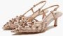 Emanuelle Vee Strass Leren Stiletto Sandalen Beige Dames - Thumbnail 2