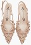 Emanuelle Vee Strass Leren Stiletto Sandalen Beige Dames - Thumbnail 3