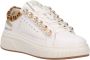 Emanuelle Vee Witte leren sneakers met contrastdetails White Dames - Thumbnail 3