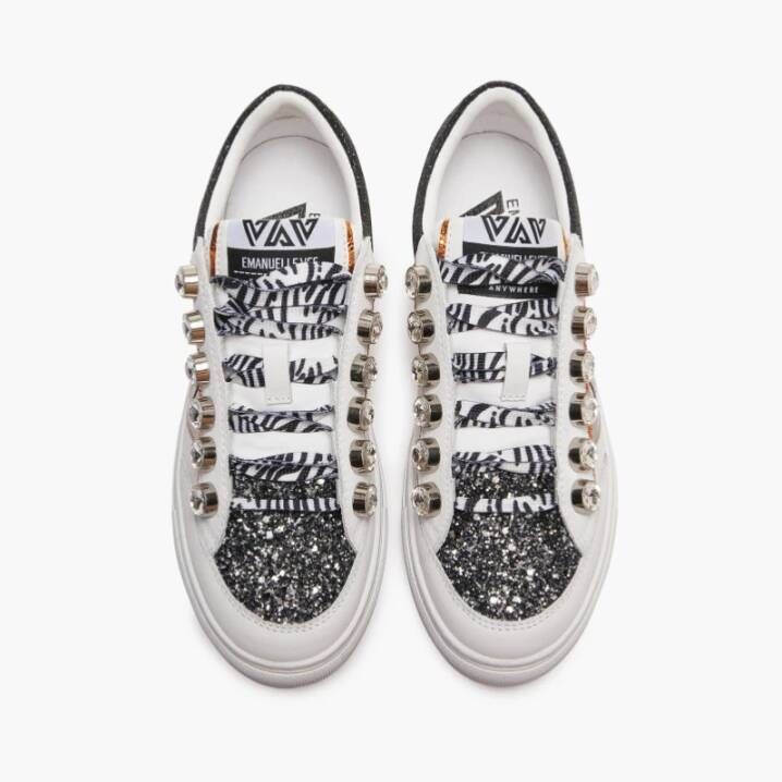 Emanuelle Vee Witte sneakers met contrastdetails Olivia White Dames