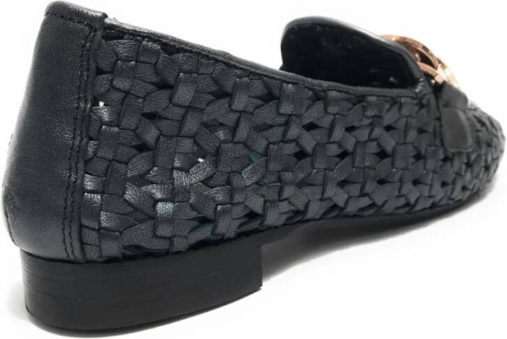 Emanuelle Vee Zwarte platte schoenen Valery Black Dames