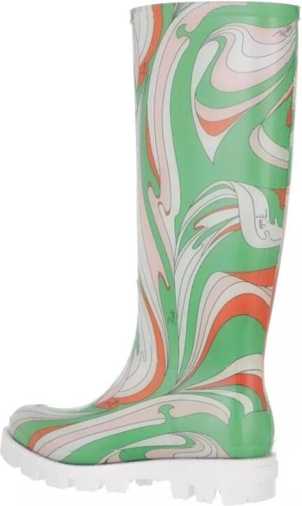 EMILIO PUCCI Regenlaarzen met logo-applicaties Multicolor Dames