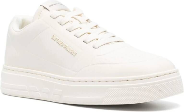 Emporio Armani Beige Sneakers met Rubberen Zool Beige Dames