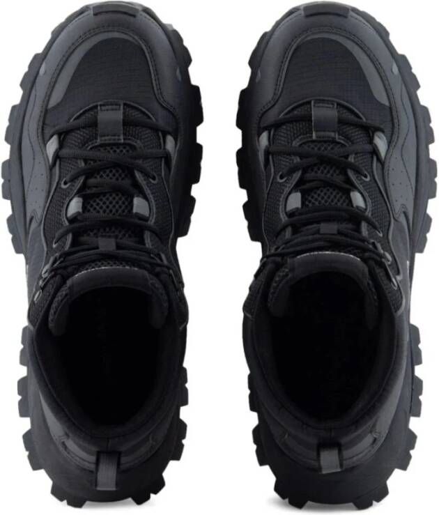 Emporio Armani Casual Zwarte Sneakers met Rubberen Zool Black Heren