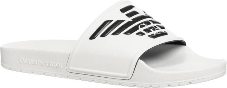 Emporio Armani Damesband Slippers Lente Zomer Collectie White Heren