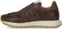 Emporio Armani Donkerbruine Sneaker met Kalfsleer Brown Heren - Thumbnail 3