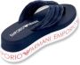 Emporio Armani Dubbele Laag Sleehak Slippers met 360° Letters Blue Dames - Thumbnail 3
