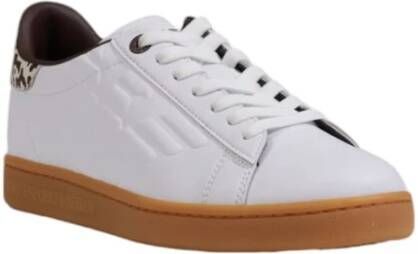 Emporio Armani EA7 Beige Leren Sneaker Herfst Winter Collectie Beige Dames