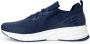 Emporio Armani EA7 Blauwe Vetersneakers voor Mannen Blue Heren - Thumbnail 3