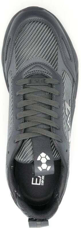 Emporio Armani EA7 Casual Grijze Sneakers met Rubberen Zool Gray Heren