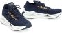 Emporio Armani EA7 Chunky Sole Gebreide Lage Sneakers Blue Heren - Thumbnail 2