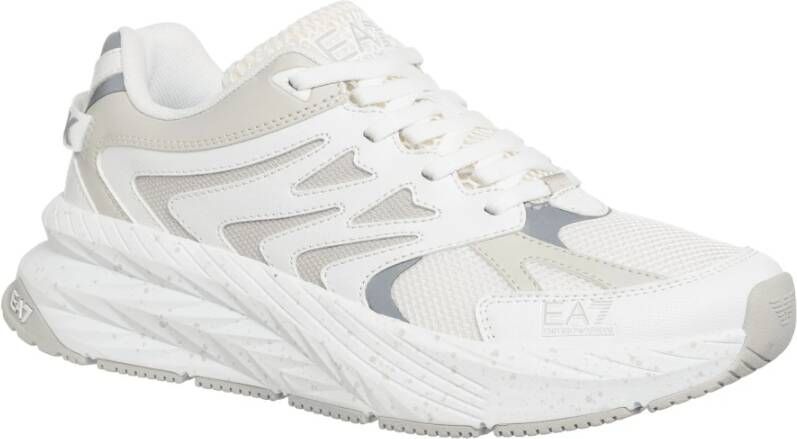 Emporio Armani EA7 Eenvoudige Veterschoenen Crusher Sneakers White Dames