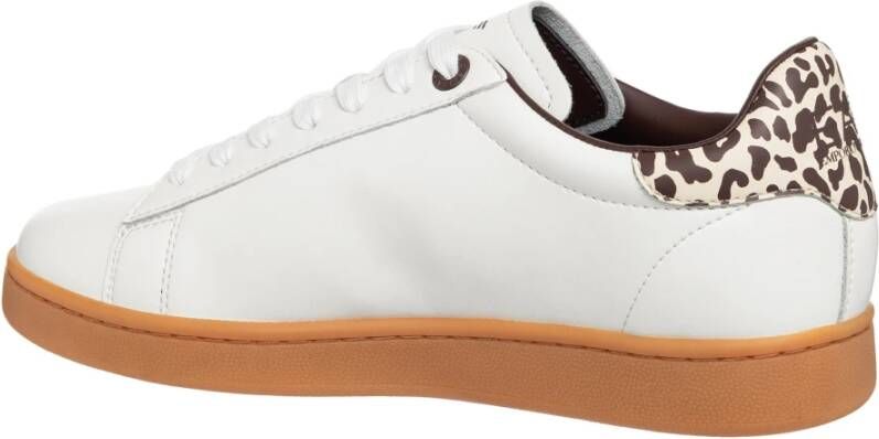 Emporio Armani EA7 Eenvoudige Vetersneakers White Dames