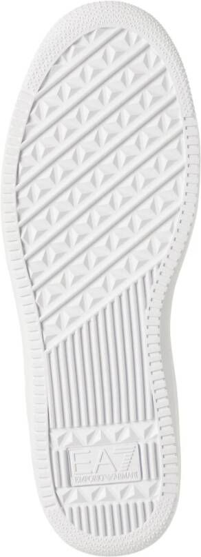 Emporio Armani EA7 Eenvoudige Vetersneakers White Heren