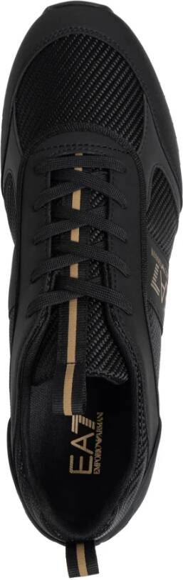 Emporio Armani EA7 Effen Veterschoenen Black Heren