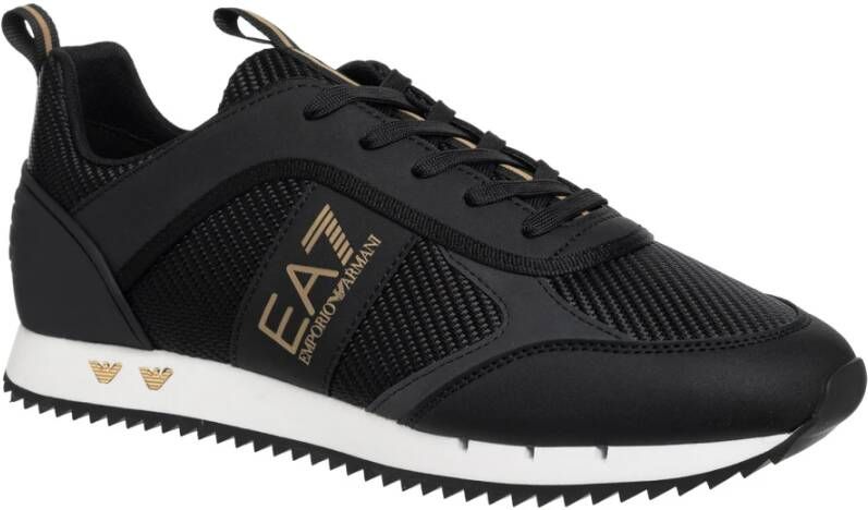 Emporio Armani EA7 Effen Veterschoenen Black Heren