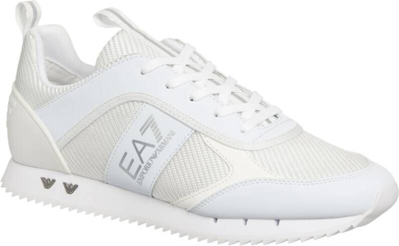 Emporio Armani EA7 Effen Veterschoenen White Heren