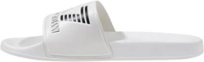 Emporio Armani EA7 Gedessineerde PVC Slippers voor Mannen White Heren