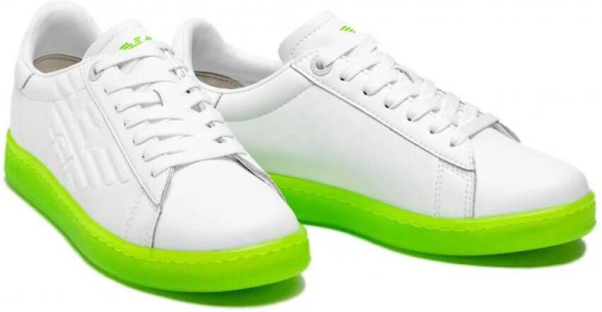 Emporio Armani EA7 Groen en wit X8X001Xk254 White Dames