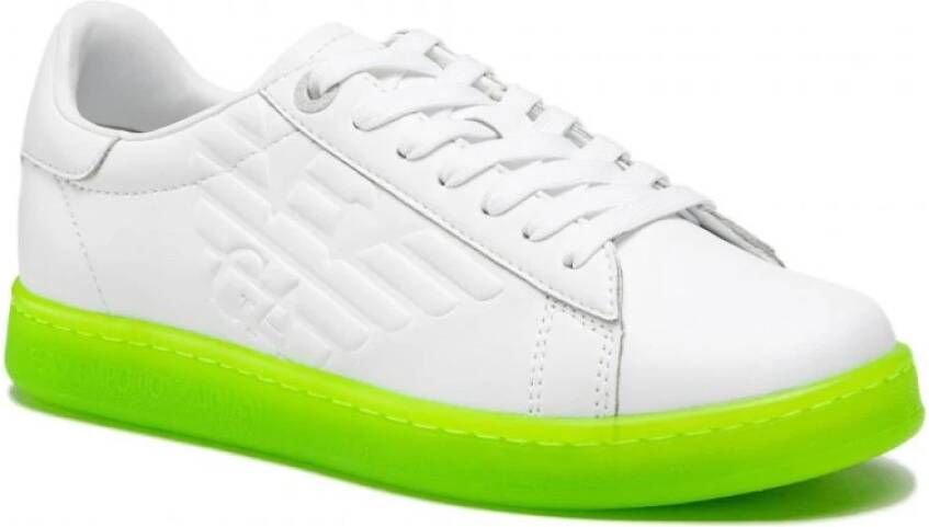 Emporio Armani EA7 Groen en wit X8X001Xk254 White Dames