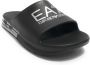 Emporio Armani EA7 Heren Zwarte Zilveren Rubberen Slipper Black Heren - Thumbnail 4