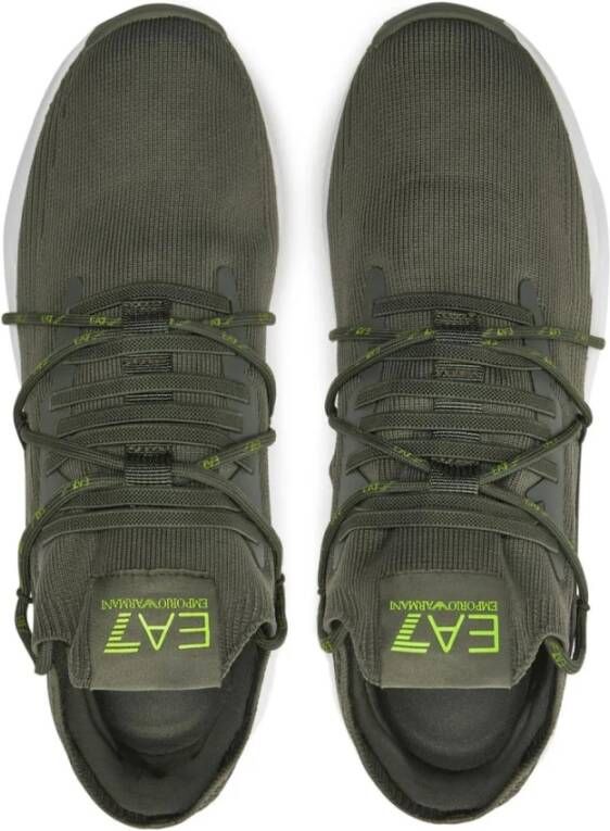 Emporio Armani EA7 Lage sneakers in Groen Green Heren