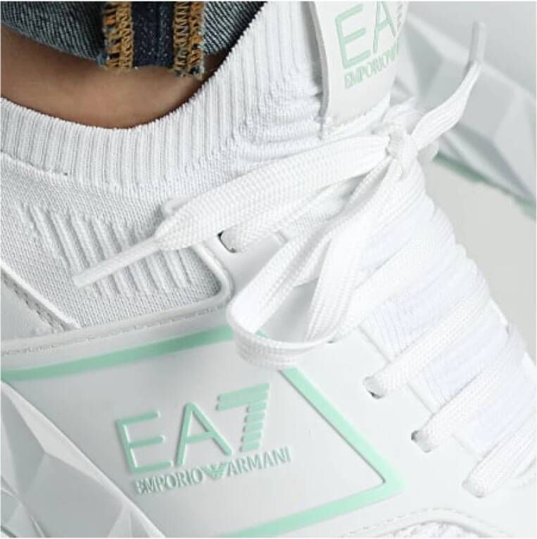 Emporio Armani EA7 Lage sneakers in wit White Heren