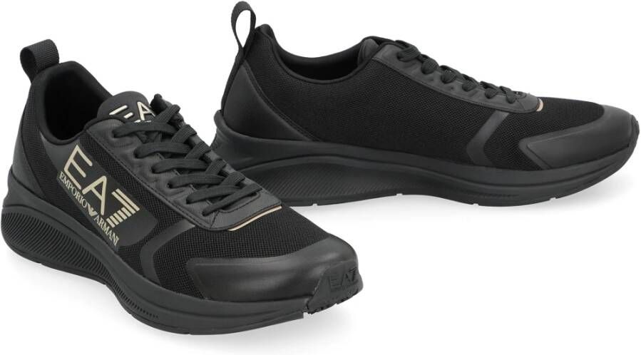 Emporio Armani EA7 Lage Stoffen Sneakers Black Heren