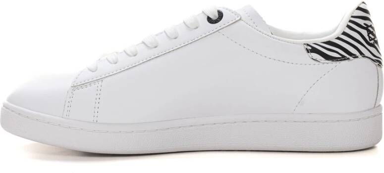 Emporio Armani EA7 Leren Sneakers met Logo Details White Dames