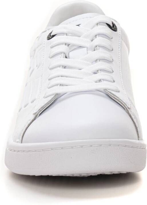 Emporio Armani EA7 Leren Sneakers met Logo Details White Dames