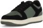 Emporio Armani EA7 Leren Sneakers met Logo Print Green Heren - Thumbnail 2