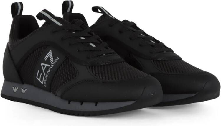 Emporio Armani EA7 Logo Print Eco-Vriendelijke Sneakers Black Heren