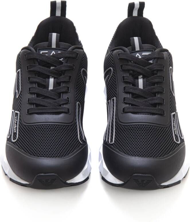 Emporio Armani EA7 Logo Sneakers met Contrastdetails Black Heren