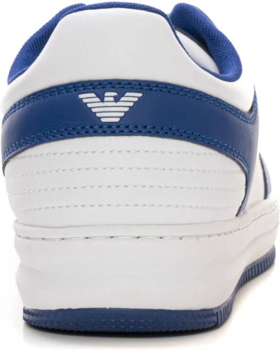 Emporio Armani EA7 Logo Sneakers met Contrastdetails Blue Heren