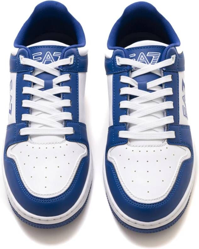 Emporio Armani EA7 Logo Sneakers met Contrastdetails Blue Heren