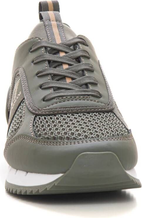 Emporio Armani EA7 Logo Sneakers met Verwijderbare Binnenzool Green Heren