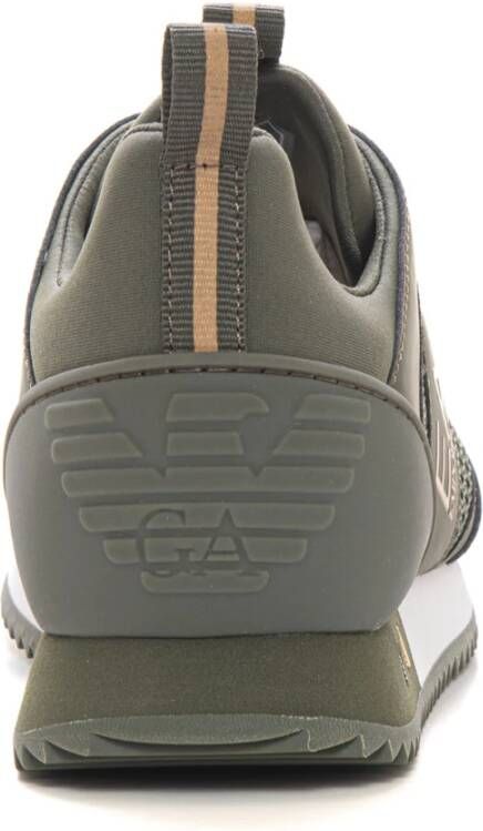 Emporio Armani EA7 Logo Sneakers met Verwijderbare Binnenzool Green Heren