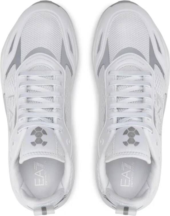 Emporio Armani EA7 Mesh Logo Sneakers Baskets White Dames