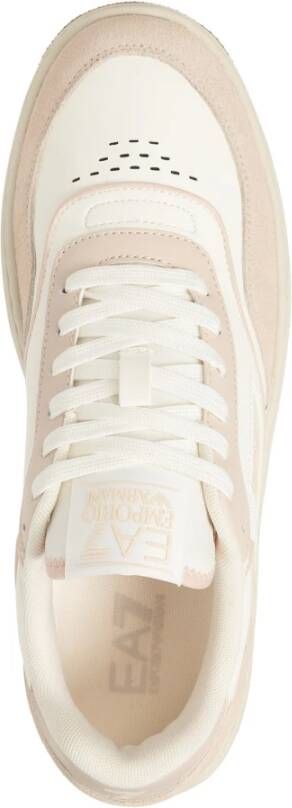 Emporio Armani EA7 Multikleur Vetersluiting Sneakers White Dames