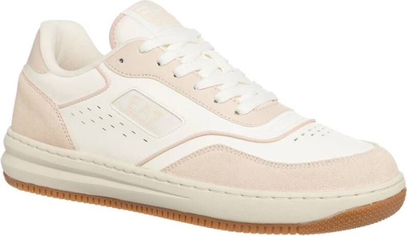 Emporio Armani EA7 Multikleur Vetersluiting Sneakers White Dames