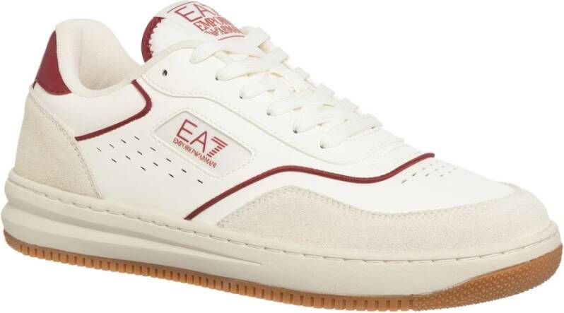 Emporio Armani EA7 Multikleur Vetersluiting Sneakers White Heren