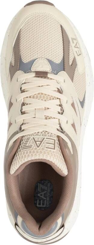 Emporio Armani EA7 Multikleur Vetersneakers Beige Heren